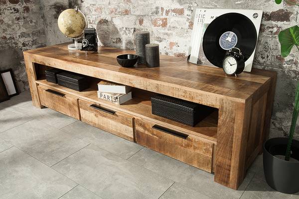 TV-Board IRON CRAFT Braun - Mango - 170 x 45 x 45 cm