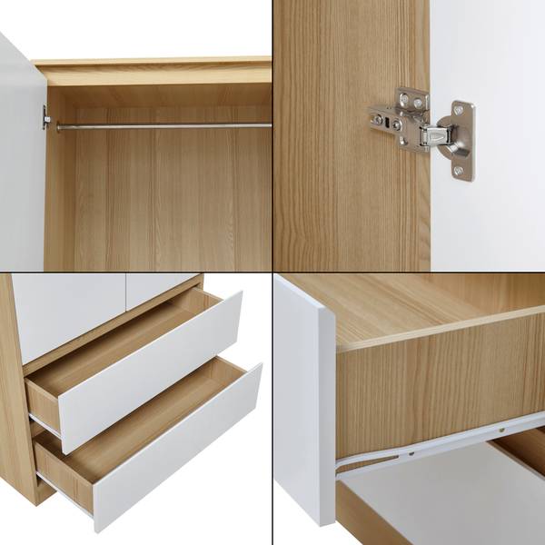 Kleiderschrank Bastheim Breite: 80 cm - 2 Türen