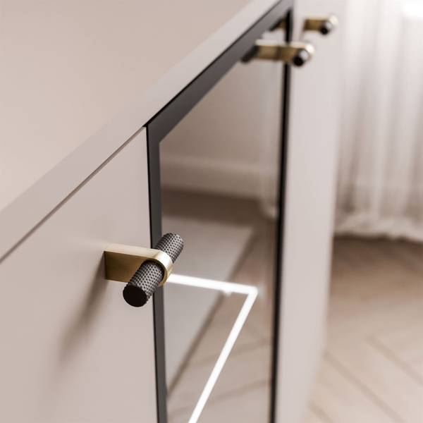 Dressoir ELODIE II 3D beige - zwart