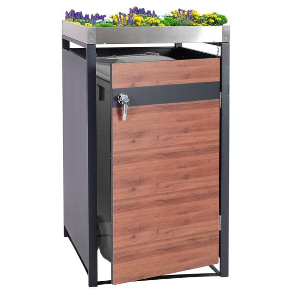 Afvalbakbekleding J82 (1 stuk) bruin - staal - 68 x 125 x 80 cm