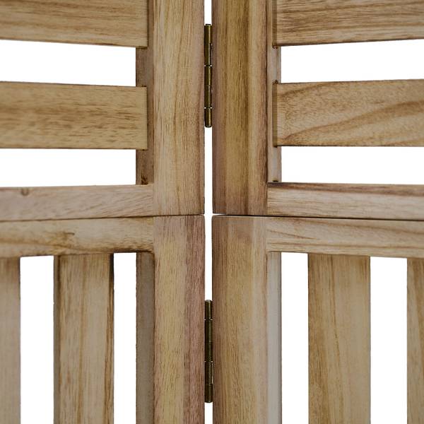 Paravent 2903 3-teilig Braun - Holz teilmassiv - 120 x 170 x 2 cm