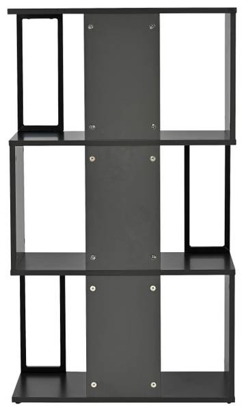 Regal MARBELLA Schwarz - Holzwerkstoff - Metall - 60 x 106 x 30 cm