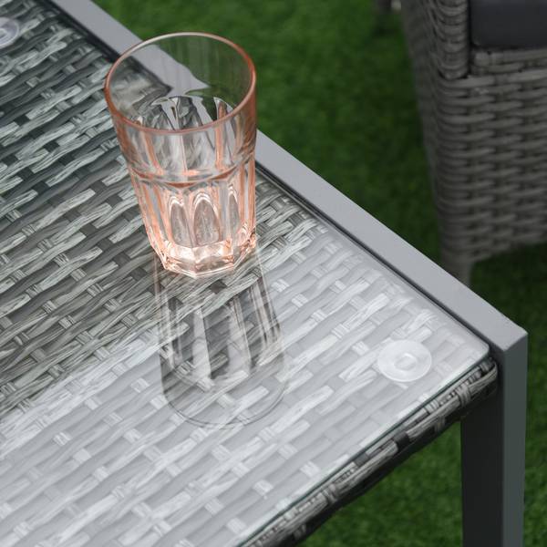 Beistelltisch 867-033 Grau - Aluminium - Sicherheitsglas - 495 x 50 x 50 cm