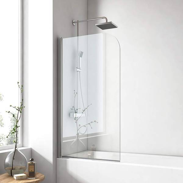 Badewanne Duschwand NFASS90E Tiefe: 90 cm