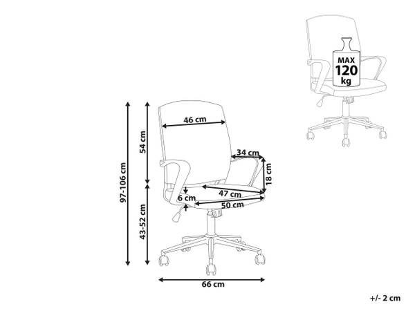 Bürostuhl BONNY Schwarz - Blau - Grau - Weiß