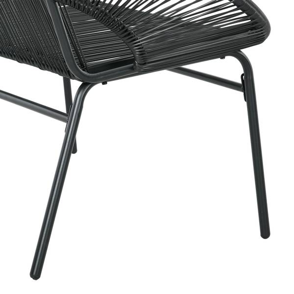 Gartenbank 867-177V00BK Schwarz - Polyrattan - 72 x 83 x 132 cm