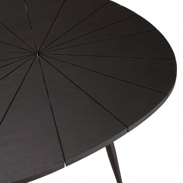 Couchtisch JAMES Schwarz - Massivholz - 73 x 37 x 122 cm
