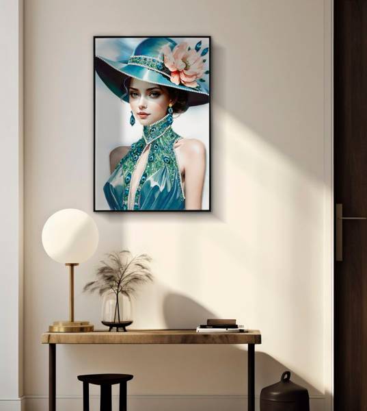 Leinwandbild Pam B Holz teilmassiv - 62 x 92 x 4 cm