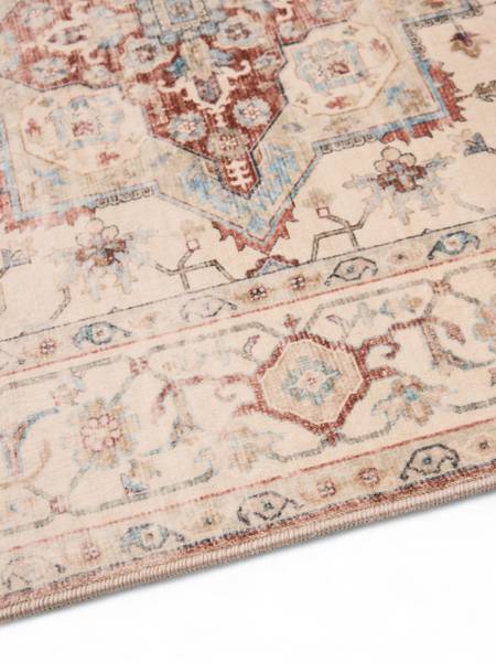 Waschbarer Läufer Miray Multicolor - Rot