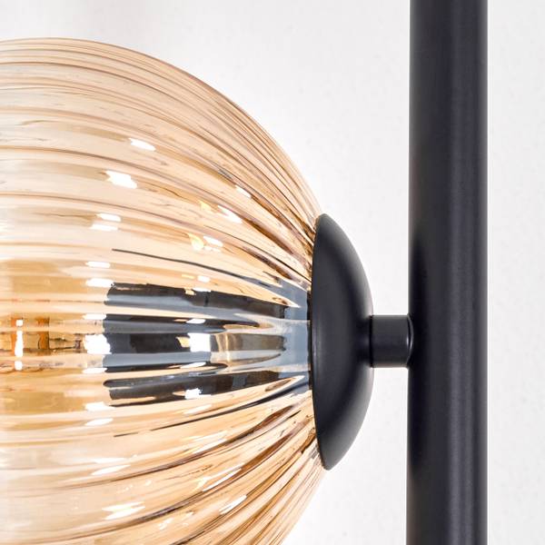Stehlampe Cesaro Gelb - Aluminium - Klarglas - 17 x 160 x 83 cm