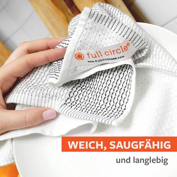 Spültücher Tidy (3er Set) Grau - Baumwollstoff - 31 x 31 x 1 cm