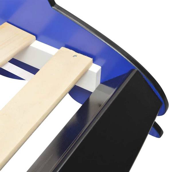 Rennwagen-Bett A Blau - Holzwerkstoff - 225 x 38 x 94 cm