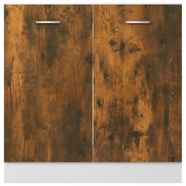 Spülenunterschrank 3016496-2 Braun - Raucheiche Dekor - 80 x 81 x 46 cm