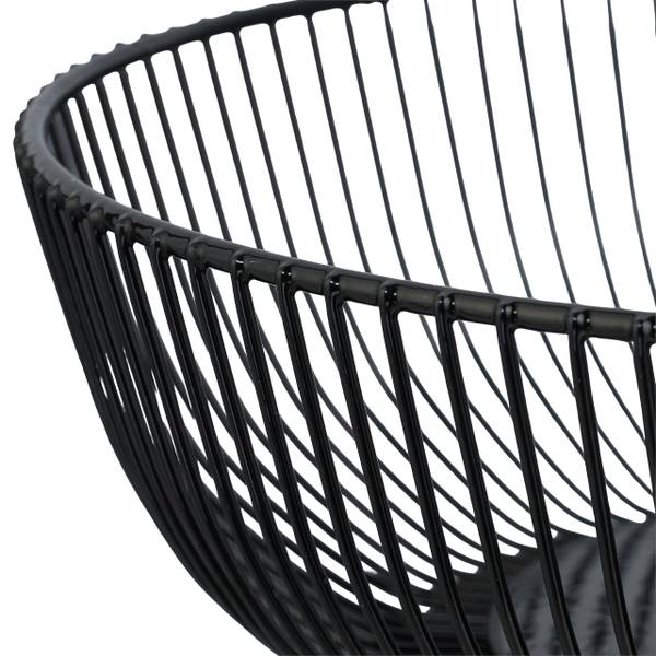 Schwarze Obstschale aus Metall Schwarz - Eisen - 28 x 8 x 28 cm