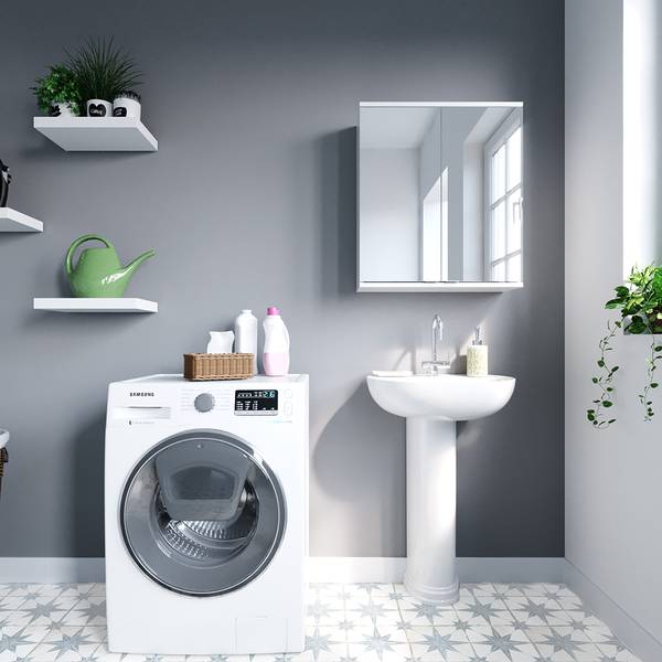 Armoire de toilette Roy 29966 Blanc - Bois manufacturé - 60 x 68 x 20 cm