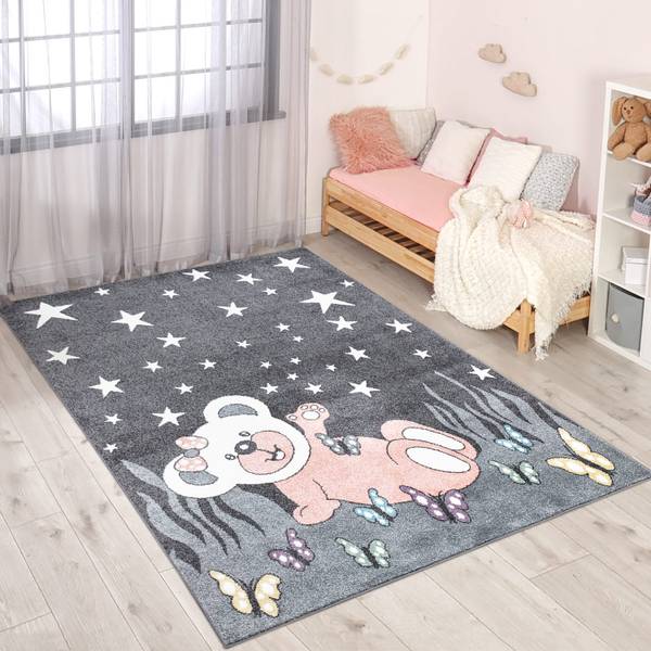 Kinderteppich Anime Grau - Textil - 160 x 1 x 230 cm