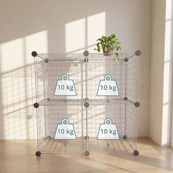 Ensemble de cubes modulaires Argenté - Hauteur : 75 cm
