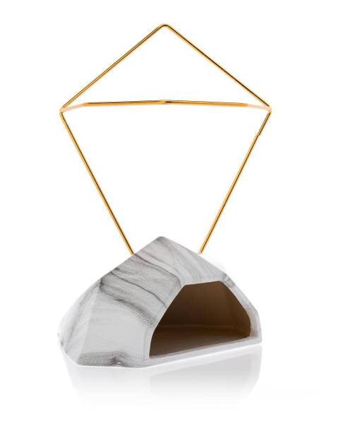 Wand Blumentopf-Set Semela Gold - Weiß