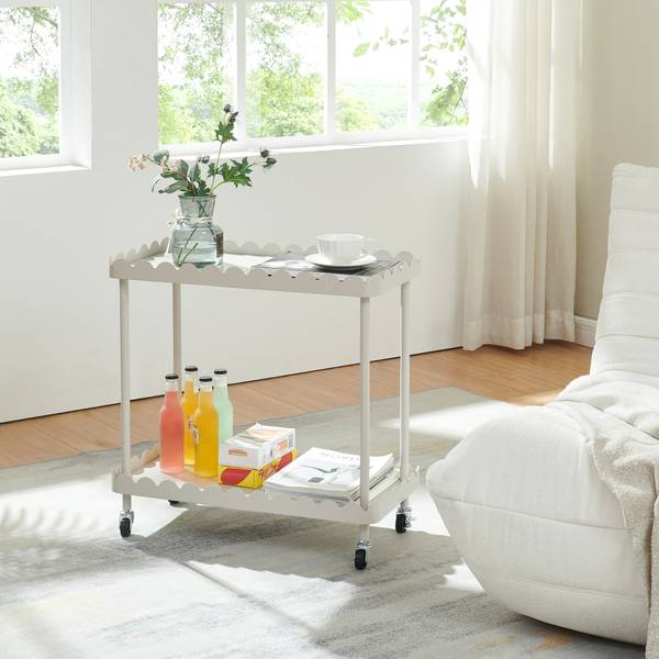 Servierwagen Bolmanralu rollbar Grau - Stahl - 61 x 60 x 31 cm
