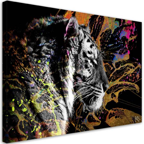 Wandbild tiger 100 x 70 cm