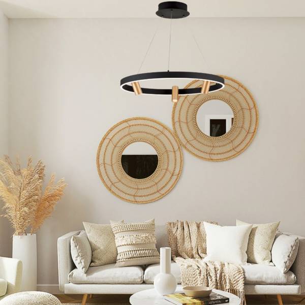 Hanglamp BERLIN zwart - metaal - 62 x 4 x 62 cm