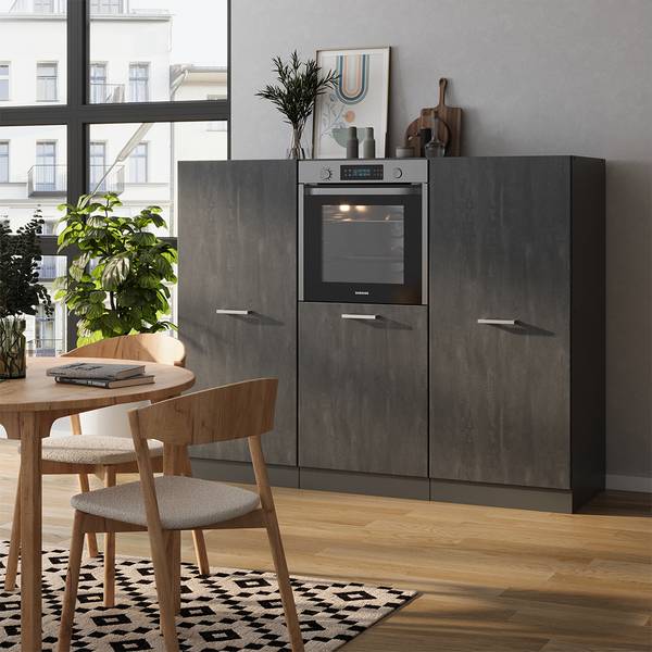 Küchenblock R-Line 53284 Grau - Chrom - 180 x 143 x 46 cm