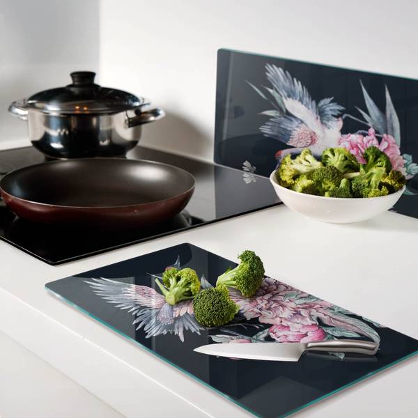 Schneidebrett Kraan 2er Set Glas - 52 x 1 x 30 cm