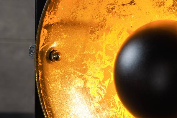 Stehlampe STUDIO Schwarz - Gold - Edelstahl - Stahl - 36 x 128 x 33 cm
