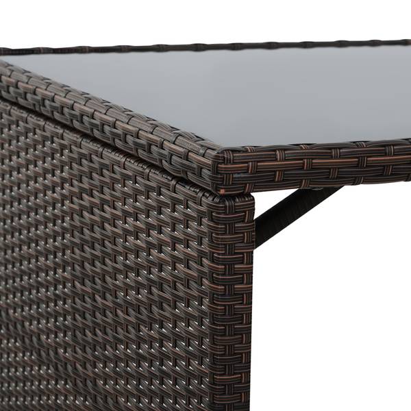 Gartenmöbel 5er-Set 861-012 Polyester - Sicherheitsglas - Polyethylen - 120 x 78 x 69 cm