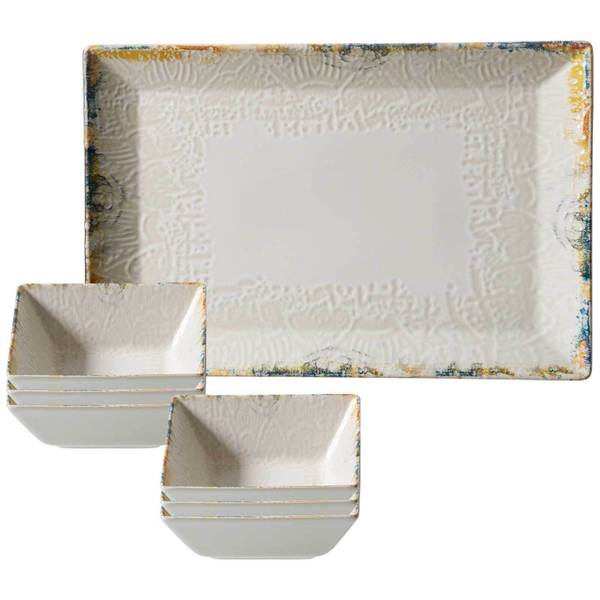 Servier-Set Alfonso 7-teilig Beige - Steingut - 1 x 1 x 1 cm