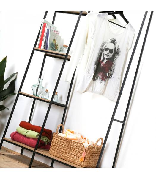 Kleiderständer LEXIE Braun - Holzwerkstoff - 35 x 160 x 101 cm