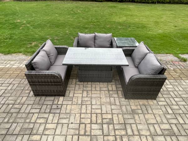 GARTENSET D(5er-Set) Grau - Webstoff - 80 x 68 x 140 cm