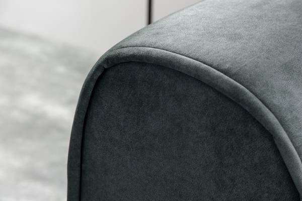 Ecksofa CLAN Grau - Polyester - Samt - 320 x 90 x 110 cm