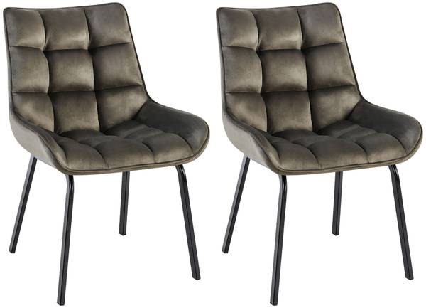 chaise salle à manger Saranda Lot de 2 Anthracite