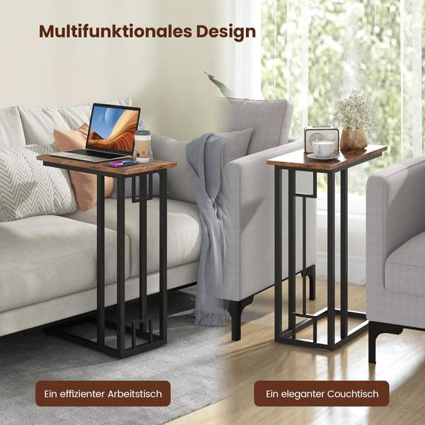 Beistelltisch VH33035ORDE Braun - Holzwerkstoff - 26 x 66 x 48 cm