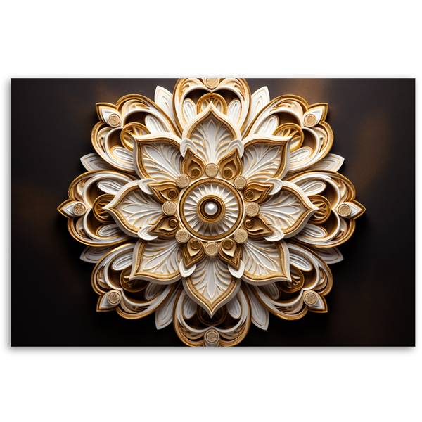 Wandbild abstraktion ai blume 3d 120 x 80 cm