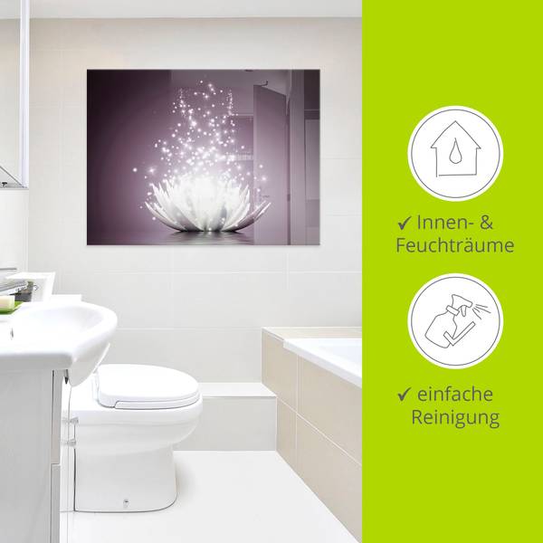 Glasbild Magie der Lotus-Blume Violett - 30 x 30 cm