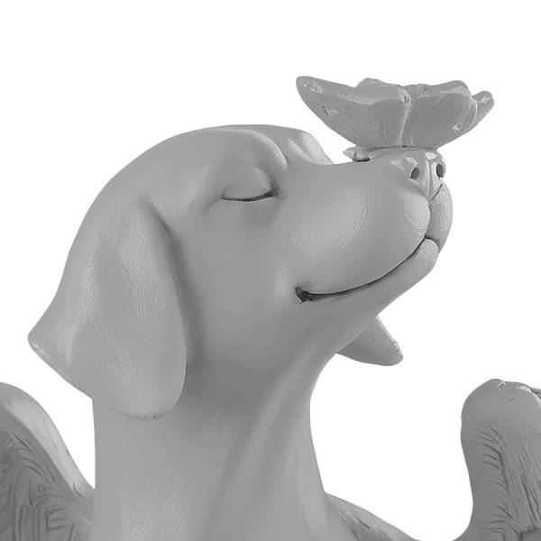 Grabschmuck für Hunde Engel Grau - Polyresin - 11 x 20 x 11 cm