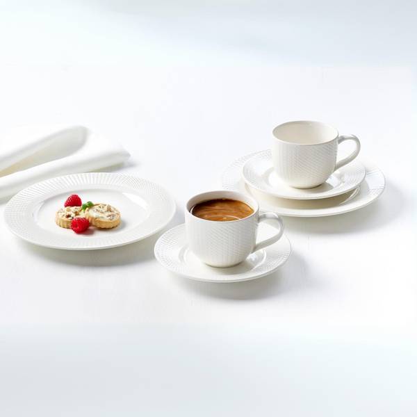 Kaffeetassen Saphir 6er Set Weiß - Porzellan - 8 x 7 x 11 cm