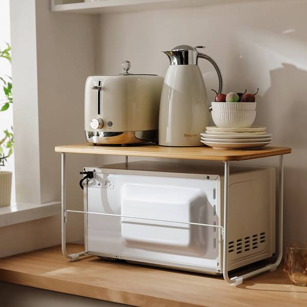 Küchenregal Y-001-57 Braun - Bambus - Metall - 31 x 31 x 57 cm
