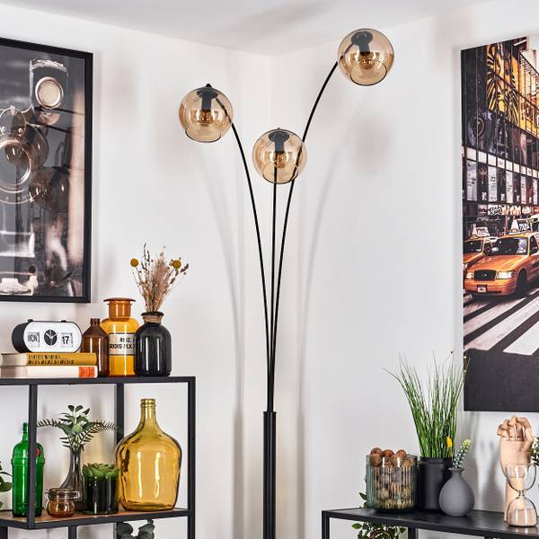 Stehlampe Cesaro Orange - Aluminium - Klarglas - 72 x 210 x 35 cm