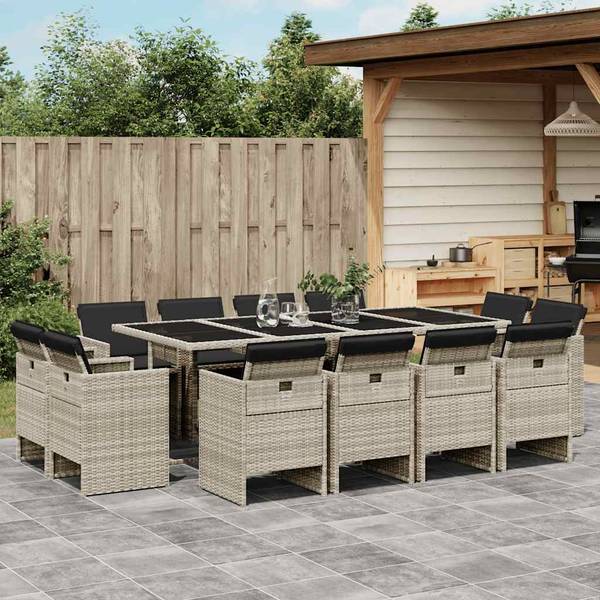 Garten-Essgruppe 3033272-2 (13-teilig) Hellgrau