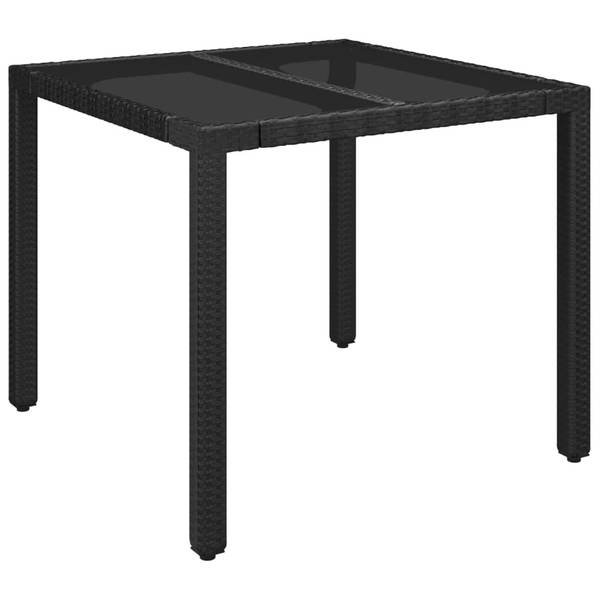 Gartentisch XT224 Schwarz - Glas - 90 x 75 x 90 cm