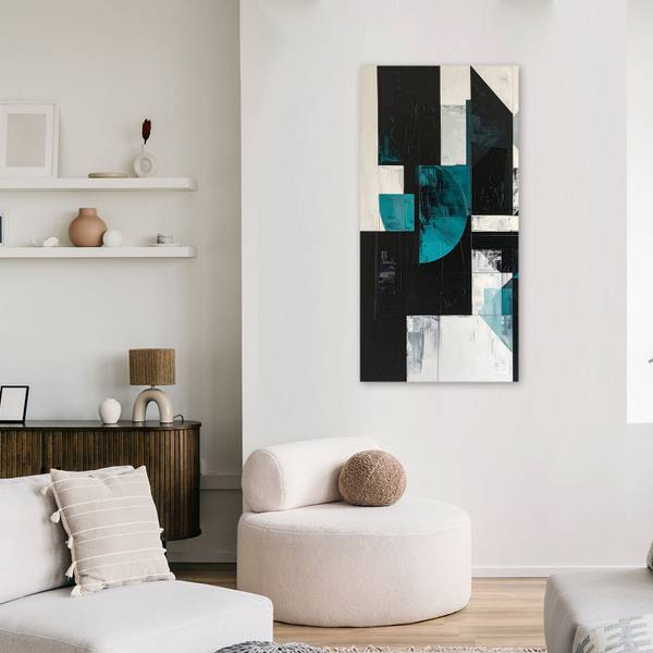 Wandbild Abstrakte Geometrie 50 x 100 cm