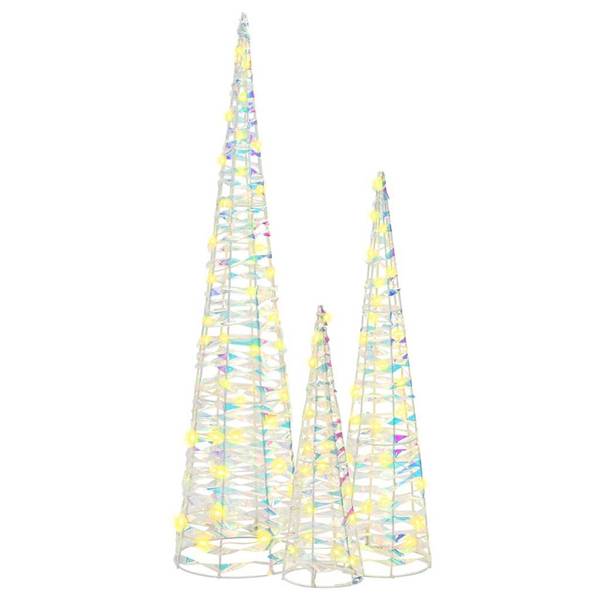 Weihnachtsornament 3-tlg 42019019 Weiß - Kunststoff - 20 x 80 x 20 cm
