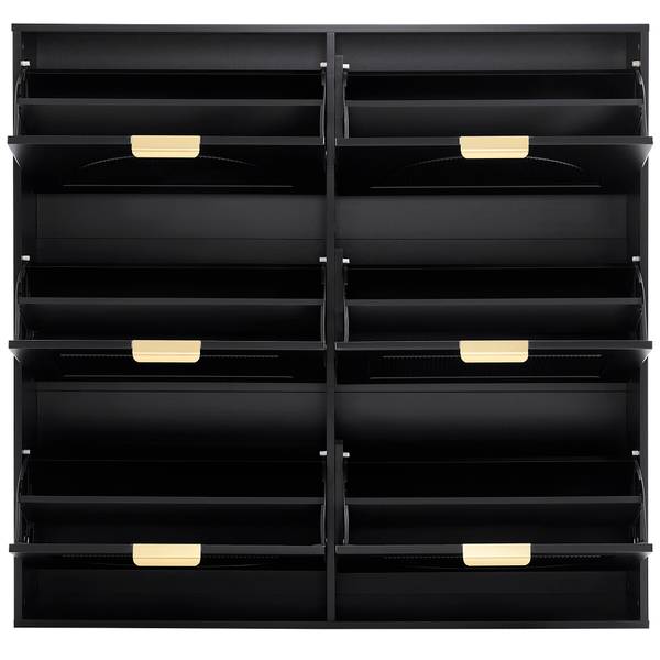 Schuhkipper SHEFLine Ⅲ Schwarz - Holzwerkstoff - 118 x 115 x 25 cm