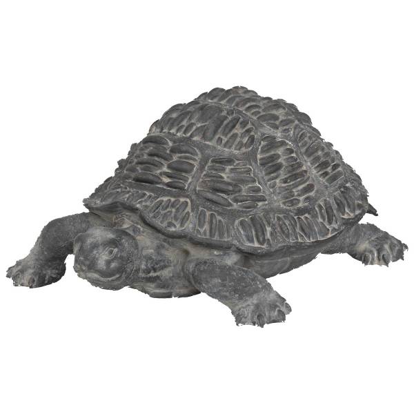 Schildkrötenstatuette FRANCKY Grau - Stein - 34 x 21 x 52 cm