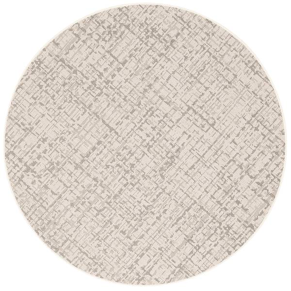 In & Outdoor Teppich Oslo Trend Rund Cremeweiß - 200 x 200 cm