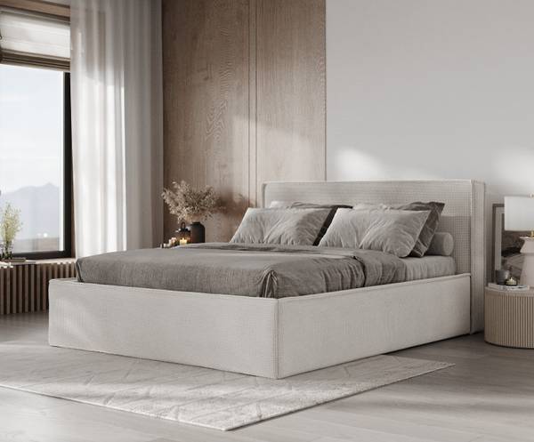 Polsterbett Sato mit Stauraum 180x200Bon Creme - Liegefläche Breite: 180 cm