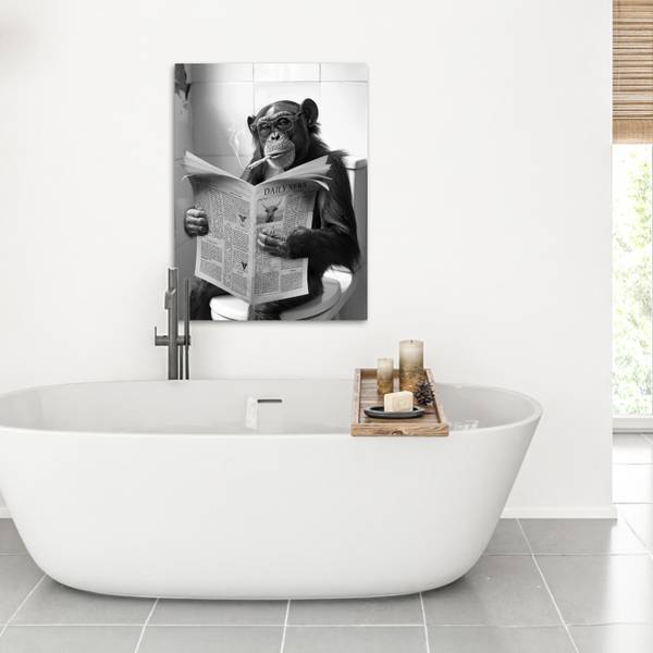 LEINWANDBILD Affe WC 50 x 70 cm
